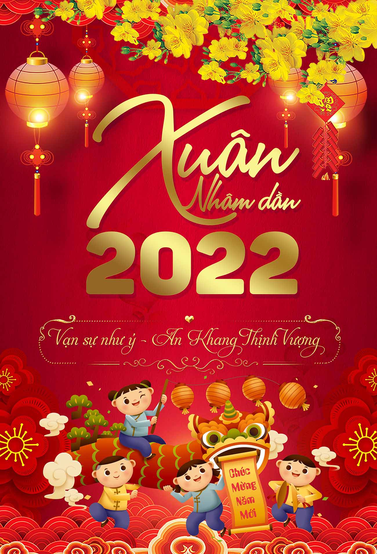 Poster chúc mừng năm mới mẫu T52 PSD