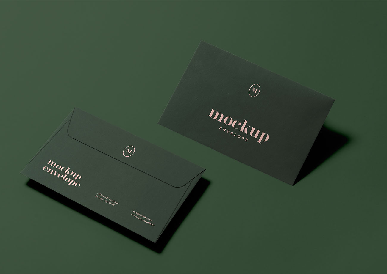 Mockup phong bì mẫu B46 file PSD