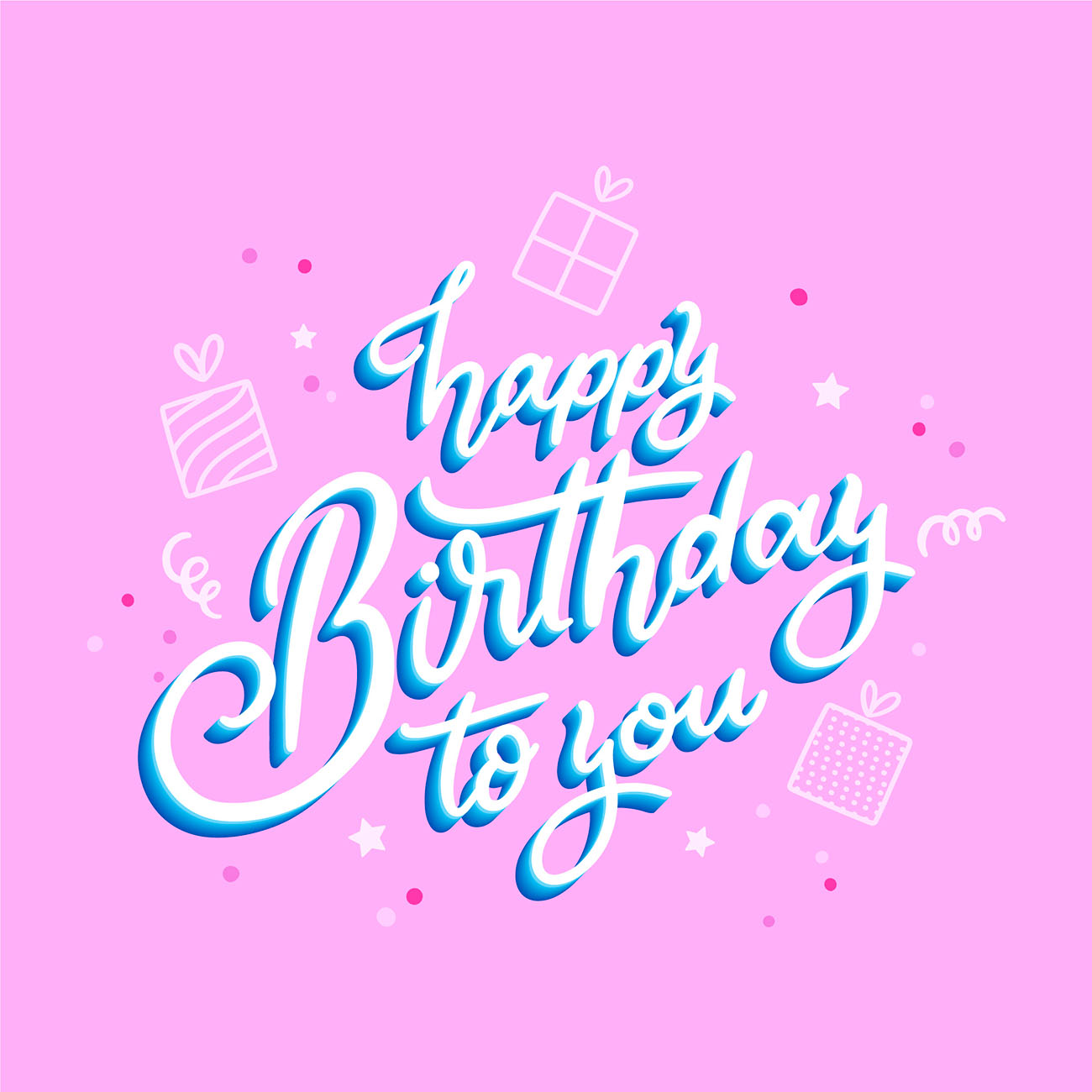 Bộ chữ typo happy birthday mềm mại file EPS và AI mẫu K43