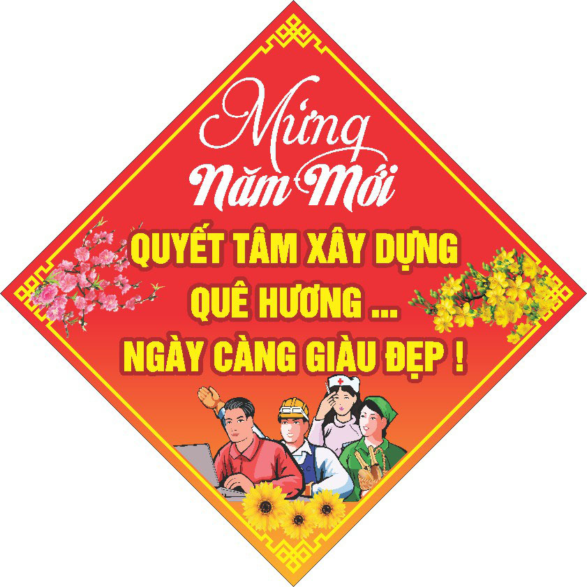 Phướn mừng Đảng mừng xuân 2024 file CDR mẫu D62