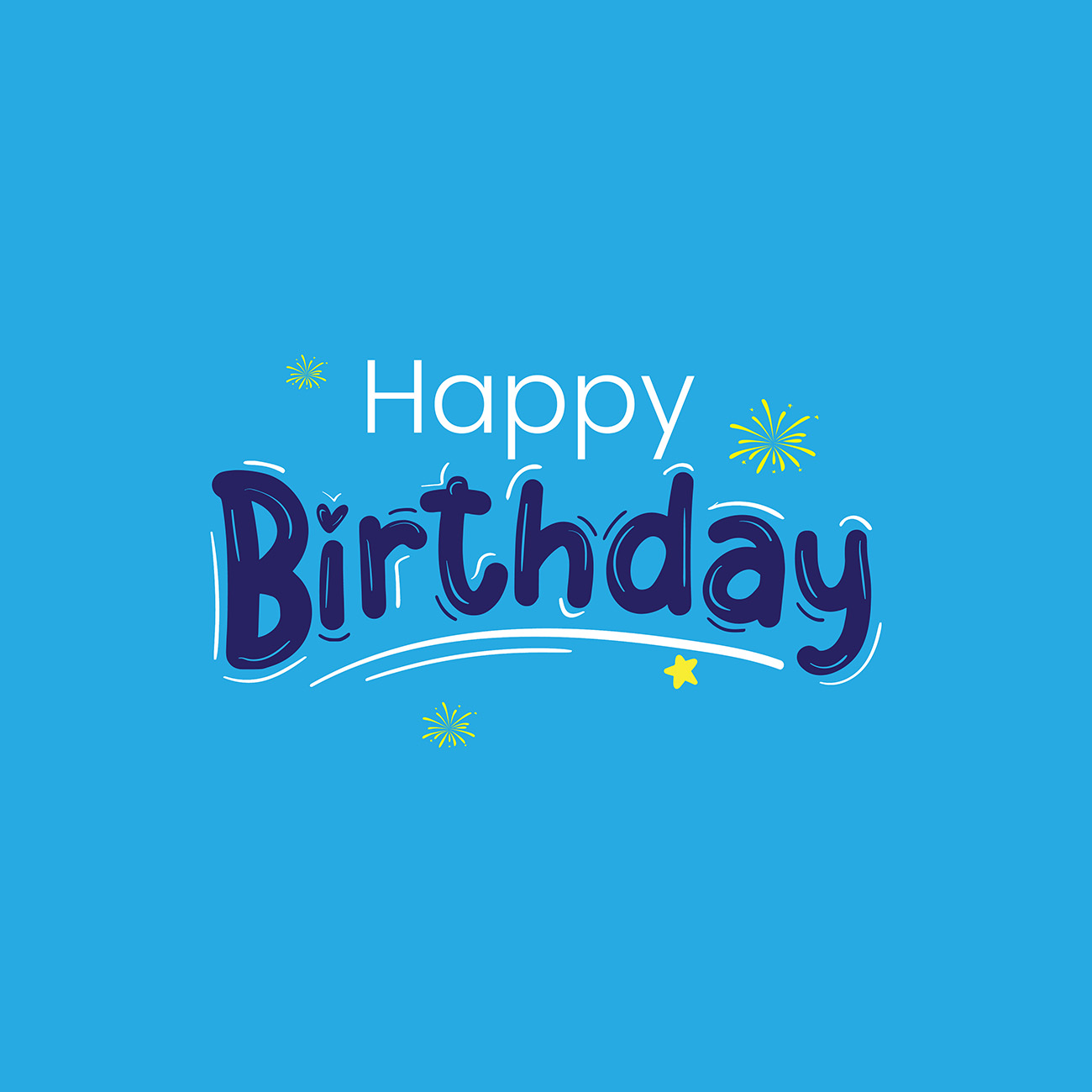 Bộ chữ typo happy birthday file EPS và AI mẫu K149