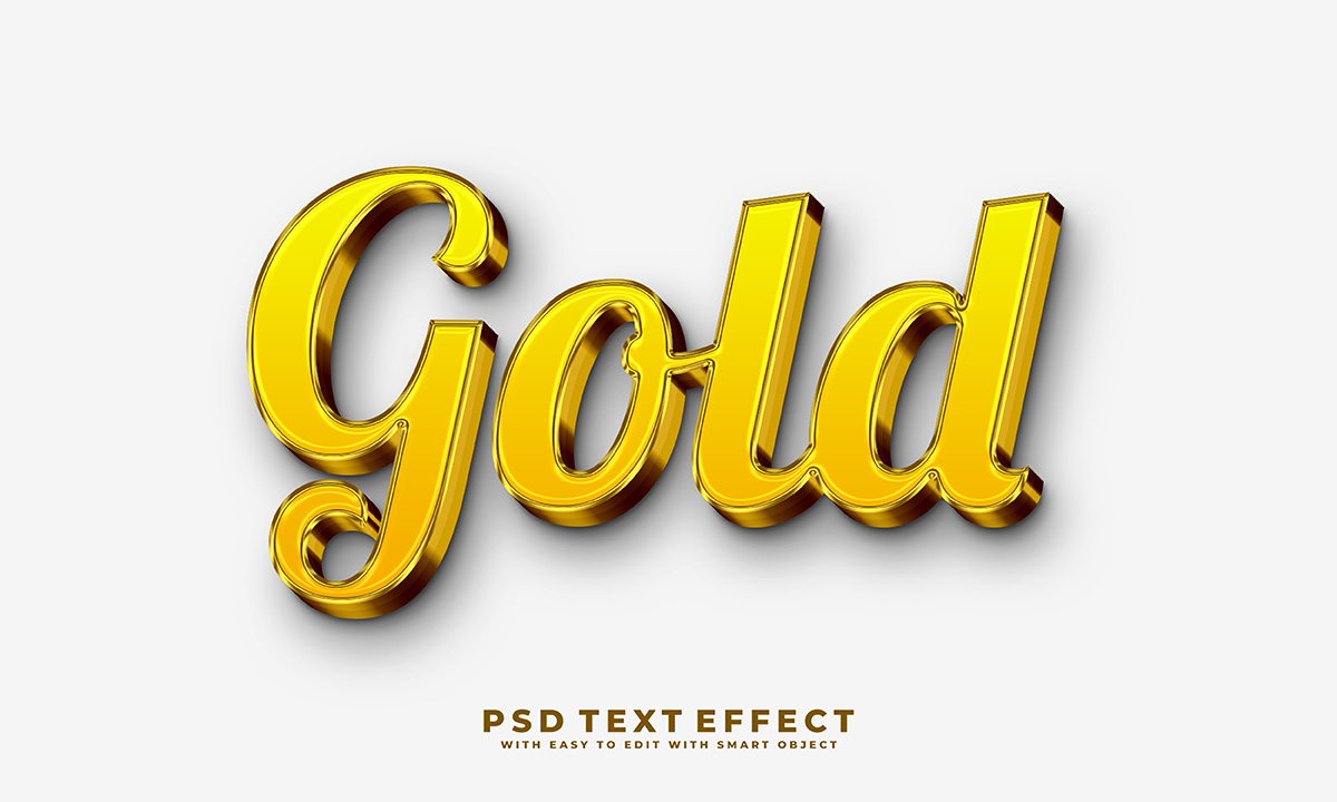 Hiệu ứng text gold file PSD mẫu HU328