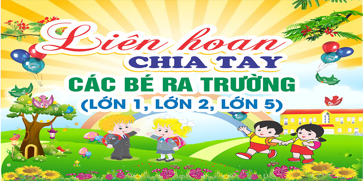 Backdrop Phông nền liên hoan tổng kết trường mầm non File Corel số 10