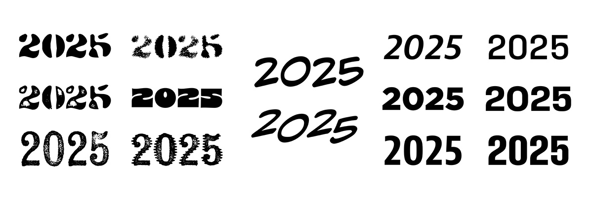 Bộ số năm mới 2025 file EPS và AI mẫu 25R74