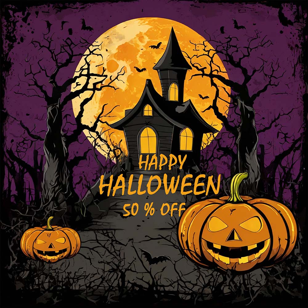 Poster lễ hội halloween kinh dị file PSD mẫu MB218