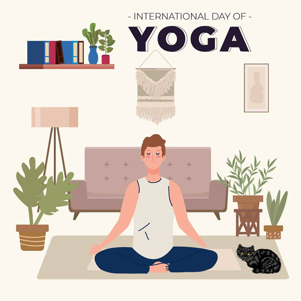 Poster bộ môn yoga tư thế ngồi thiền Y24 file AI