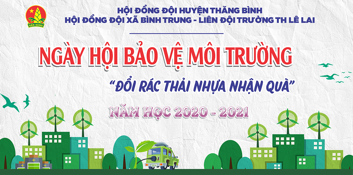 Backdrop Phông nền ngày hội bảo vệ môi trường File Corel số 5