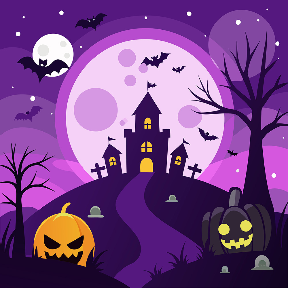 Background lễ hội halloween kinh dị file EPS và AI mẫu MB135