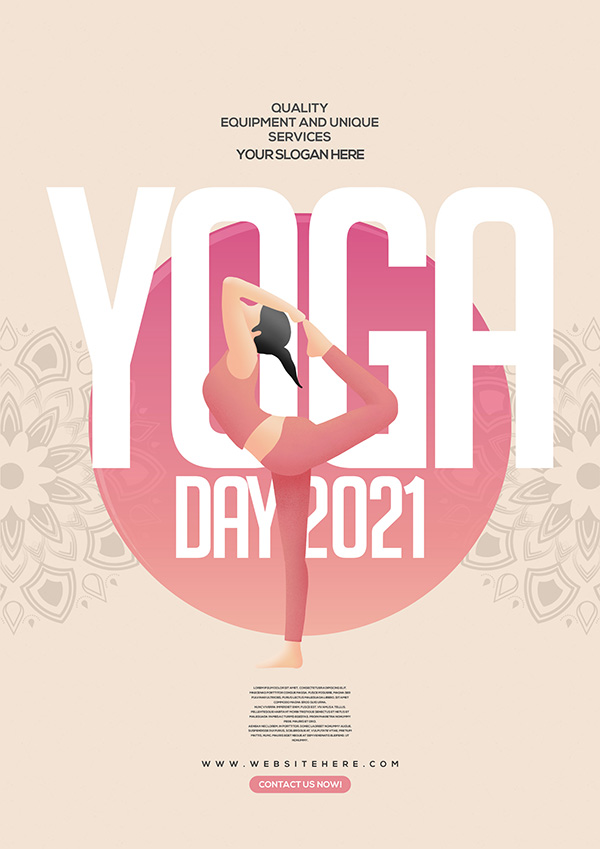 Poster lớp tập yoga cơ bản file PSD mẫu J110