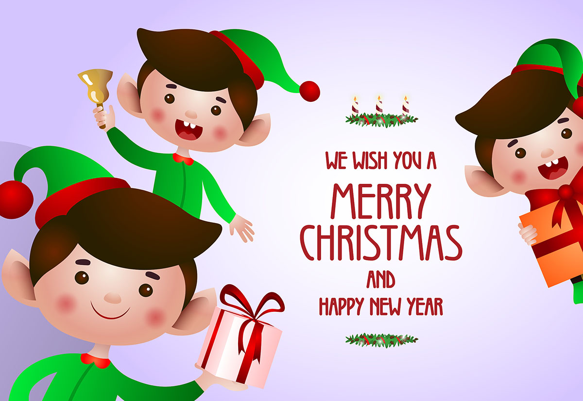 Banner trẻ em nhận quà dịp noel file vector mẫu BN207