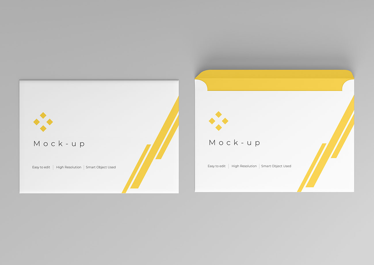 Mockup phong bì mẫu B34 file PSD