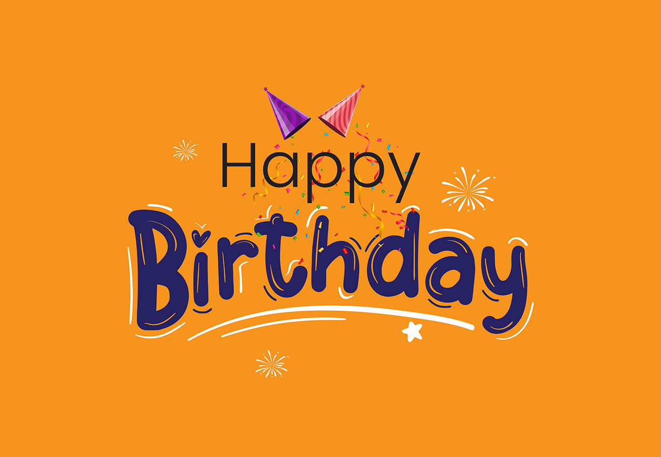 Bộ chữ typo happy birthday file EPS và AI mẫu K2