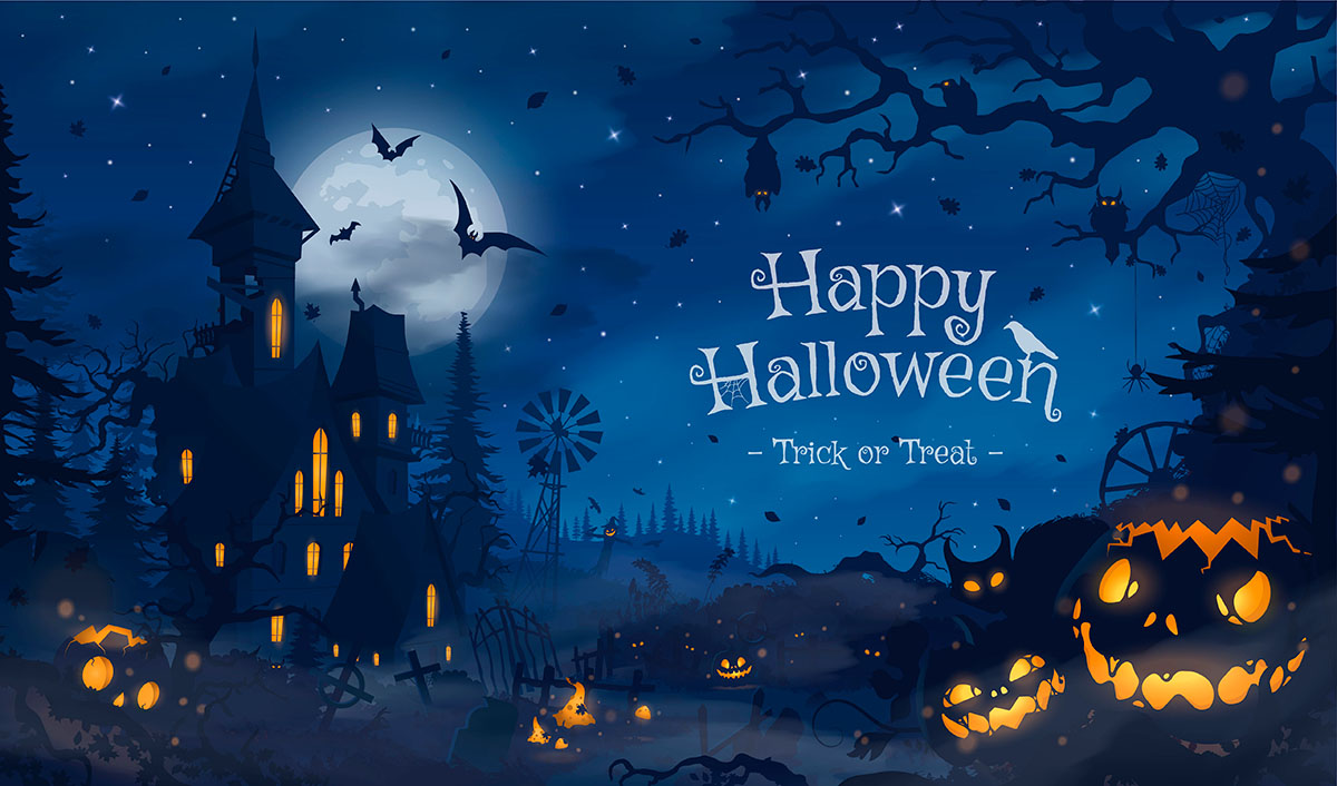 Banner lễ hội halloween kinh dị file EPS và AI mẫu MB140