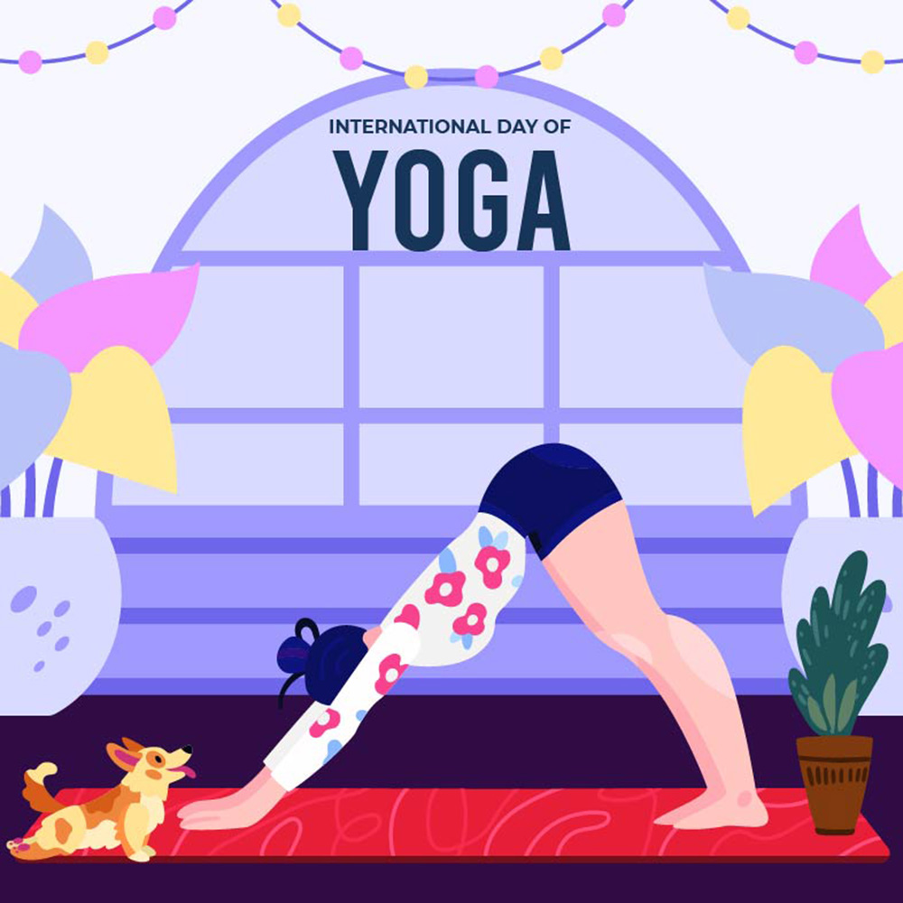 Poster bài tập yoga tại nhà file EPS và AI mẫu J127