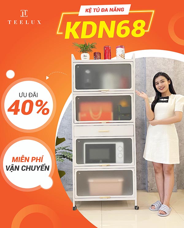 Poster ưu đãi kệ tủ đa năng file vector mẫu số 535