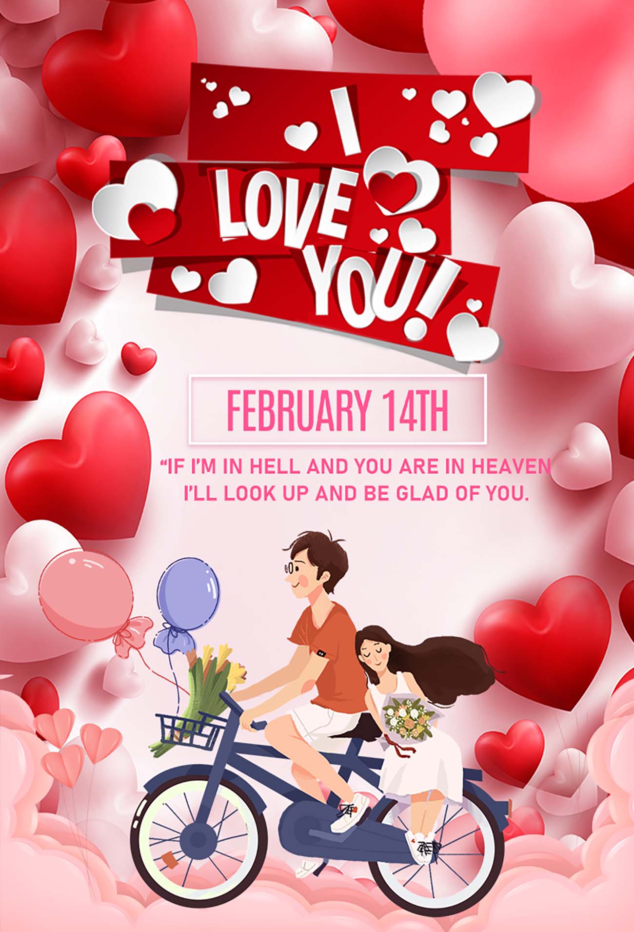 Poster ngày lễ tình nhân Valentine 22 file PSD