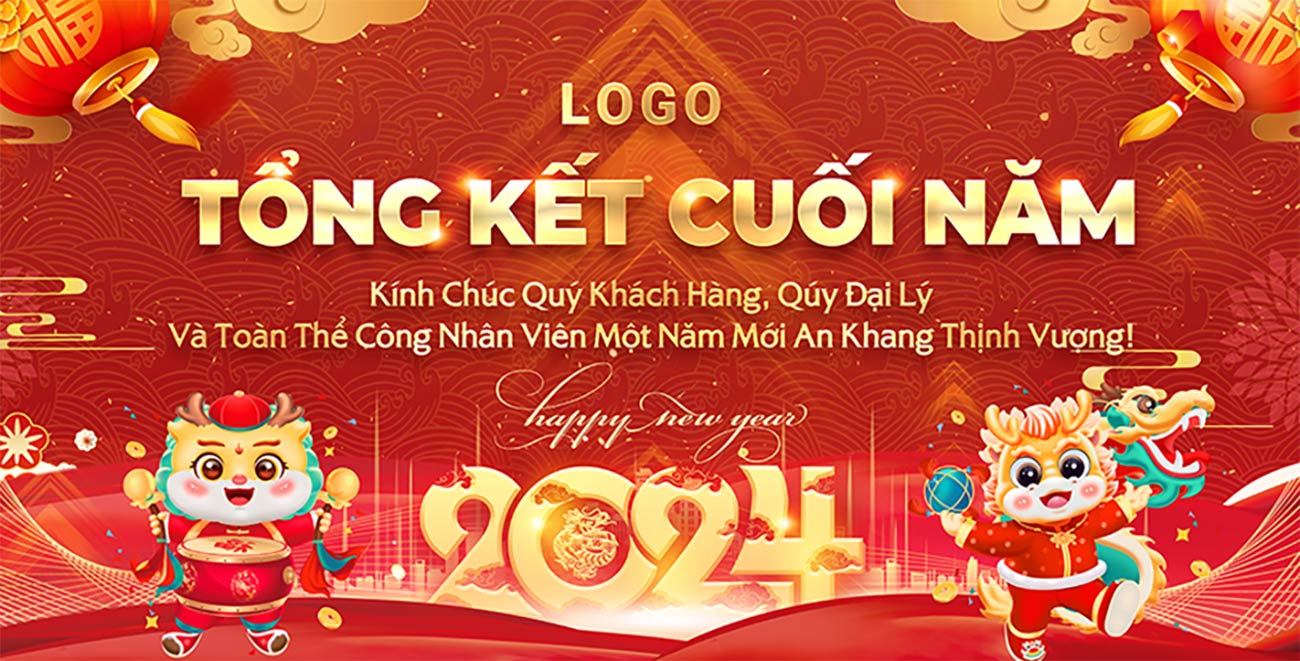 Banner tổng kết cuối năm file PSD