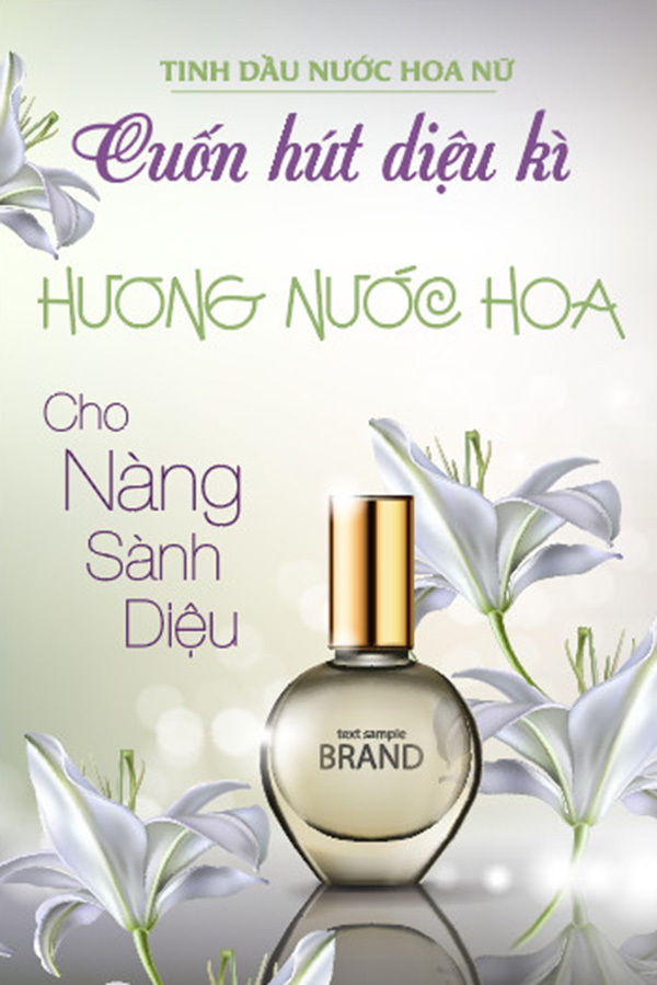 Poster quảng cáo nước hoa file EPS và AI mẫu MP1