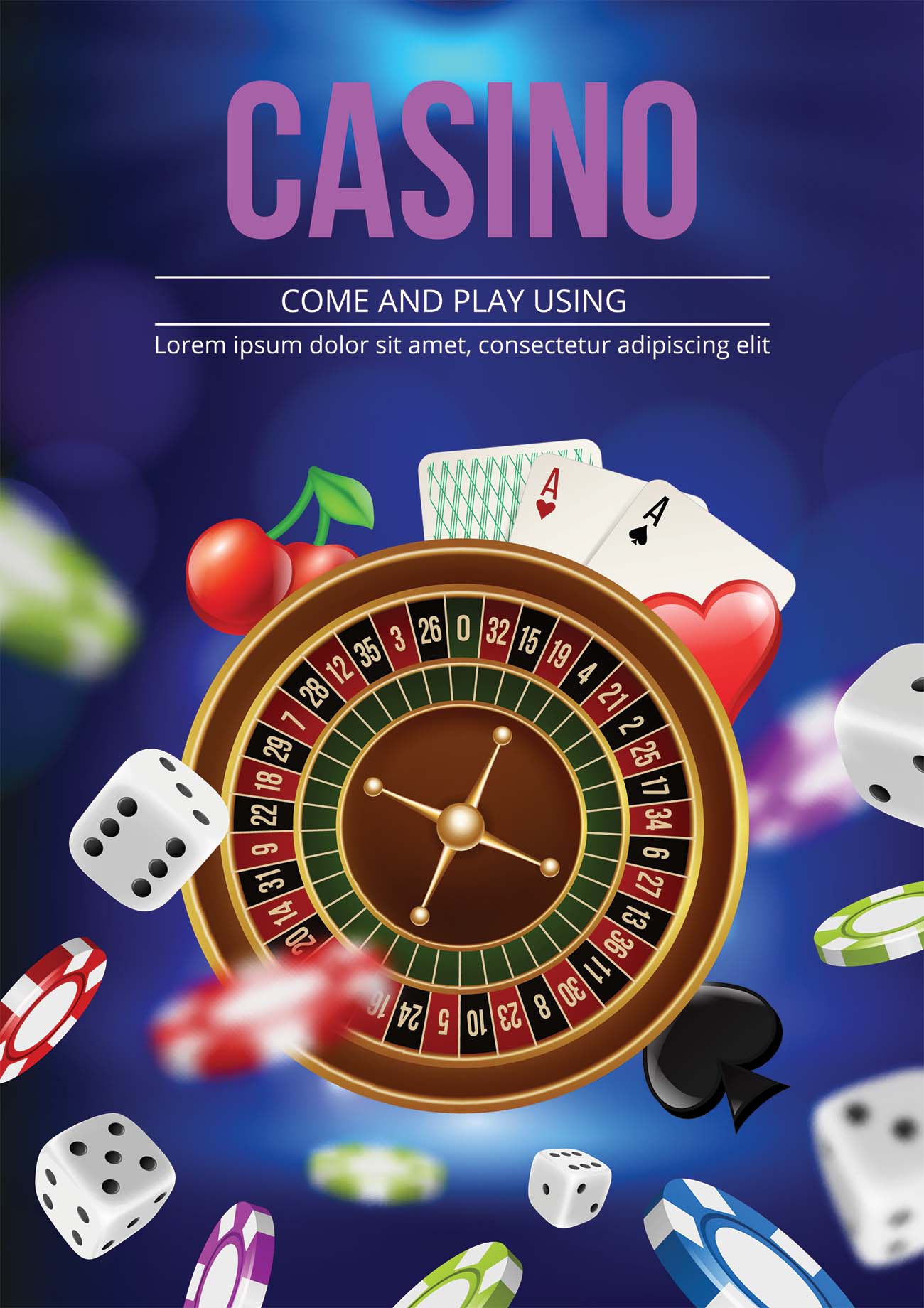 Poster trò chơi casino file EPS và AI mẫu T43