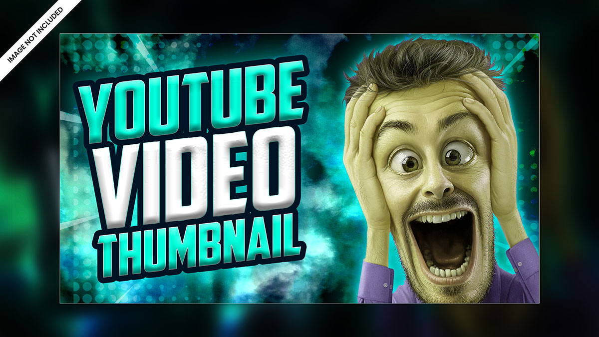 Ảnh thumb bìa kênh youtube chủ đề giải trí file PSD mẫu CN61