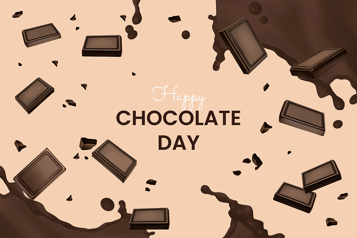 Hình minh họa dòng chảy cùng viên chocolate file vector - mẫu số 793