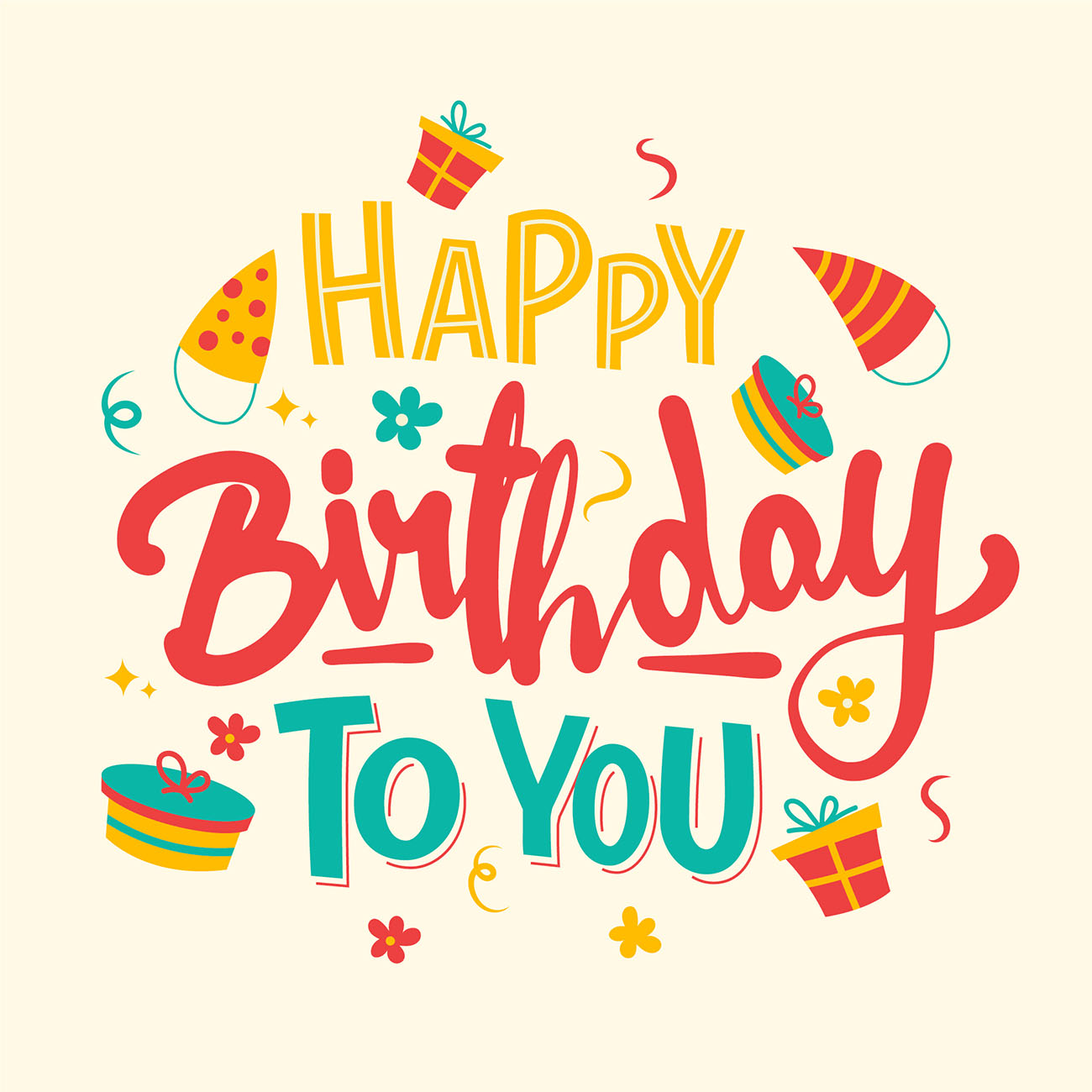 Bộ chữ typo happy birthday mềm mại cách điệu file EPS và AI mẫu K61