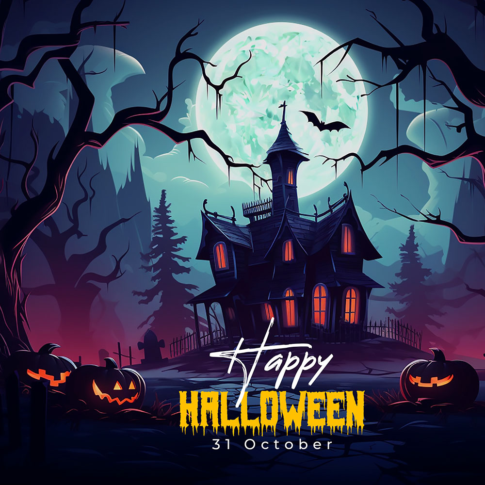 Poster lễ hội halloween file PSD mẫu MB381