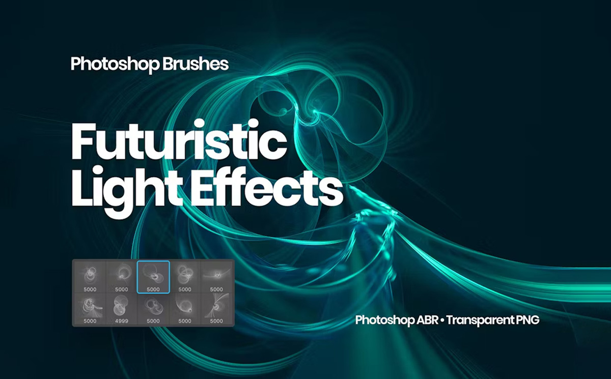 10 brush hiệu ứng ánh sáng tương lai cho photoshop