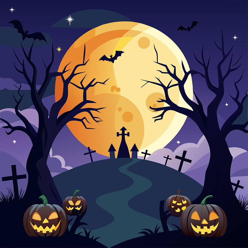 Background lễ halloween kinh dị file EPS và AI mẫu MB20