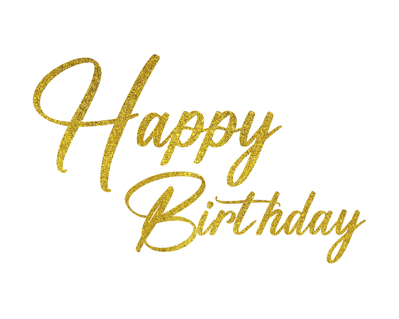 Bộ chữ typo happy birthday màu vàng gold file JPG mẫu K1