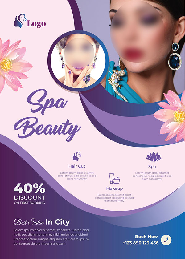 Poster quảng cáo spa file vector mẫu KF10