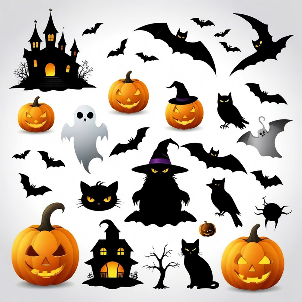 Hình minh họa ma quái lễ hội halloween file EPS - mẫu số 876