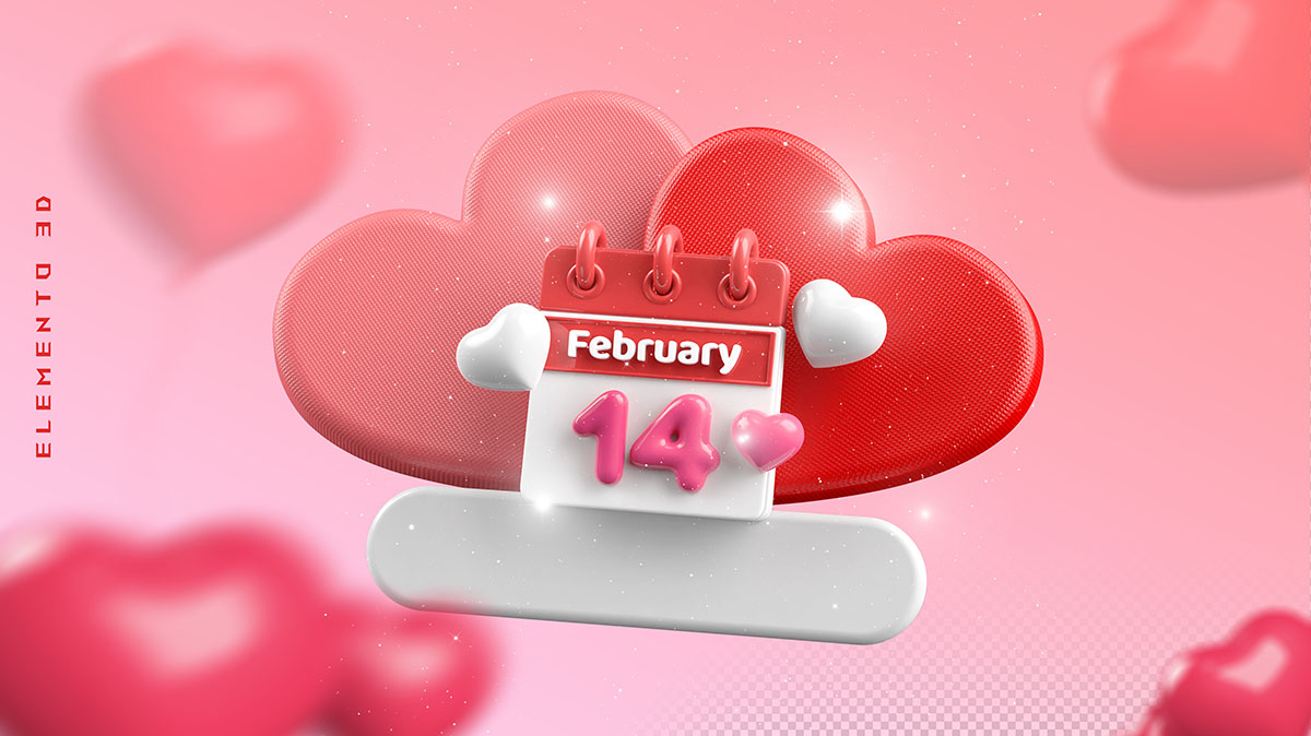 Banner ngày lễ valentine file PSD mẫu BV13