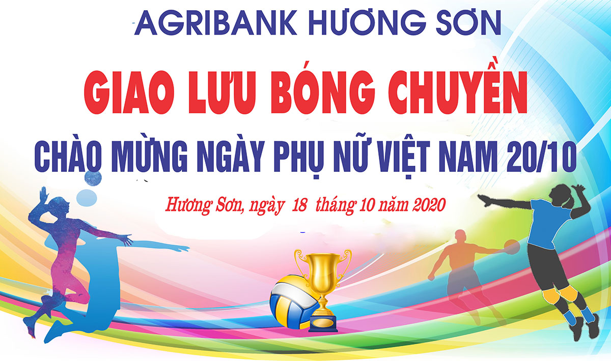 Backdrop giải bóng chuyền mẫu 34 file Corel