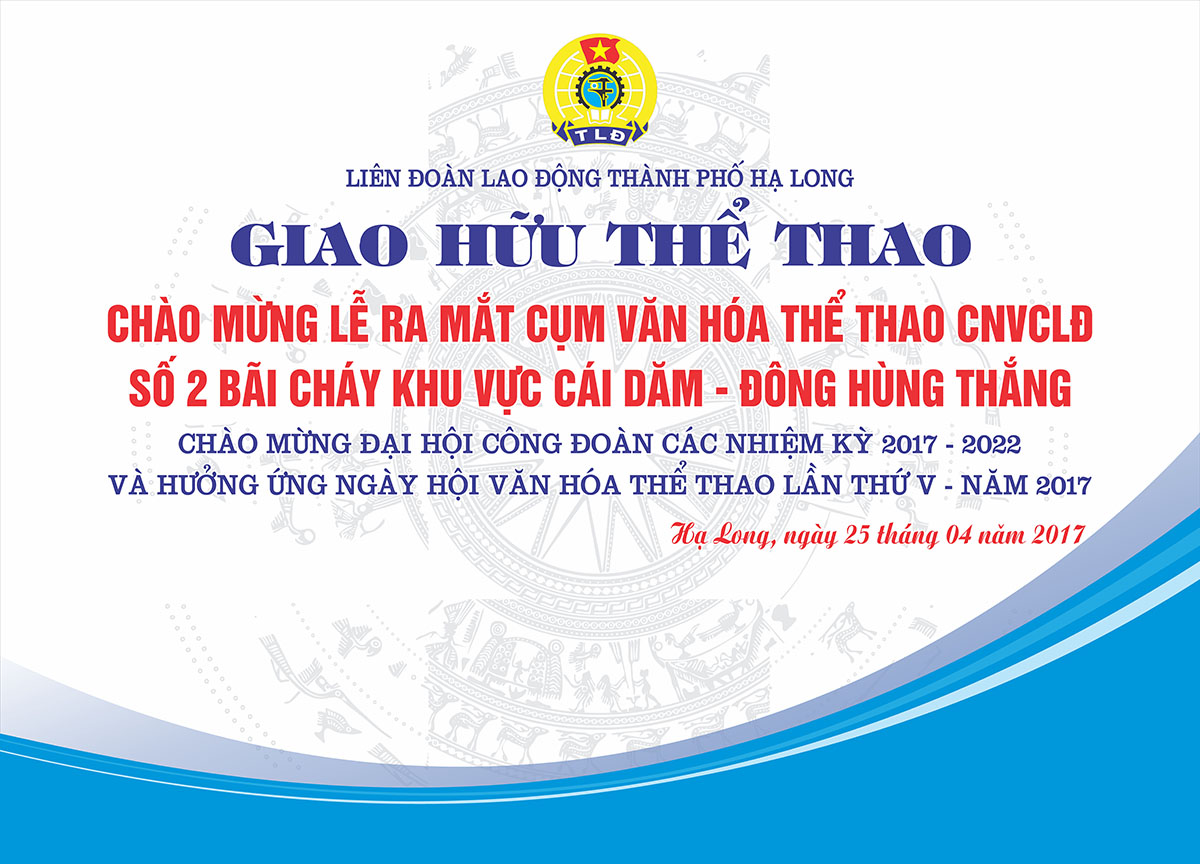 Backdrop giao hữu thể thao mẫu 57 file Corel