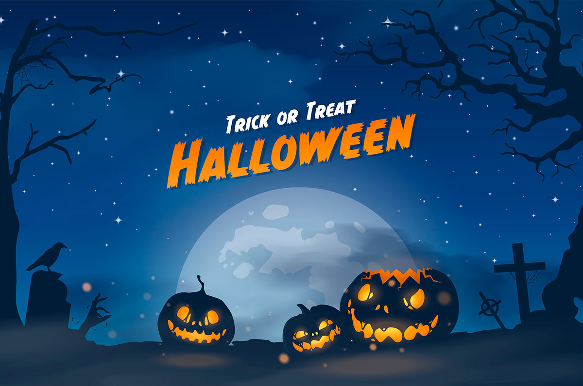 Banner lễ hội halloween kinh dị file EPS và AI mẫu MB138