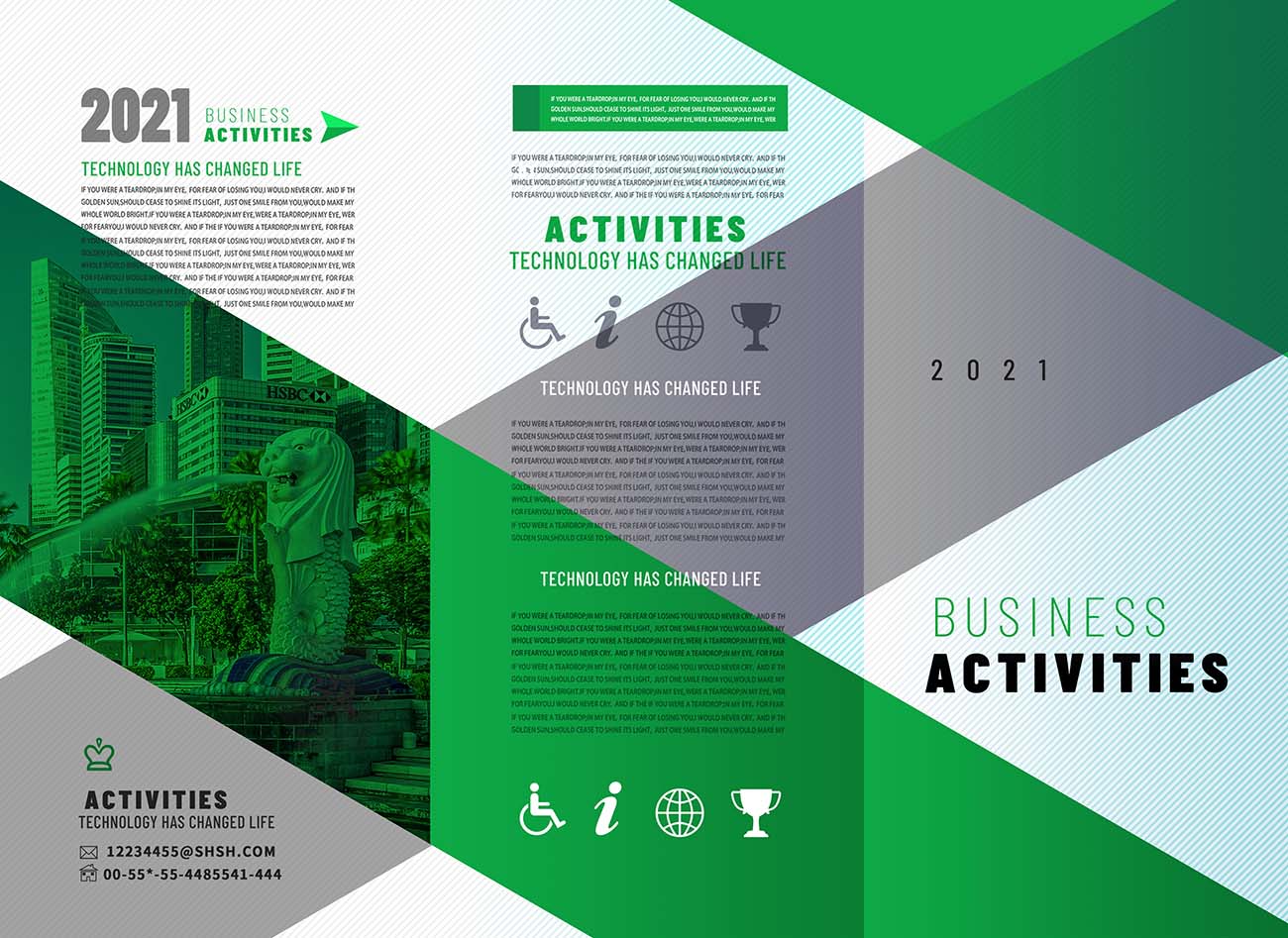 Brochure lĩnh vực kinh doanh file PSD mẫu D35