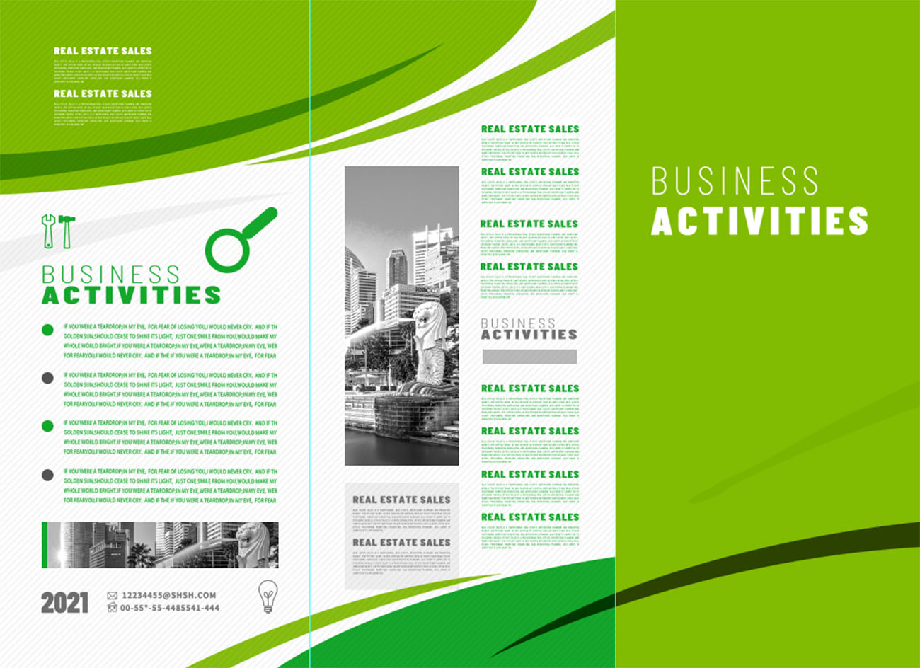 Brochure lĩnh vực bất động sản file PSD mẫu D39