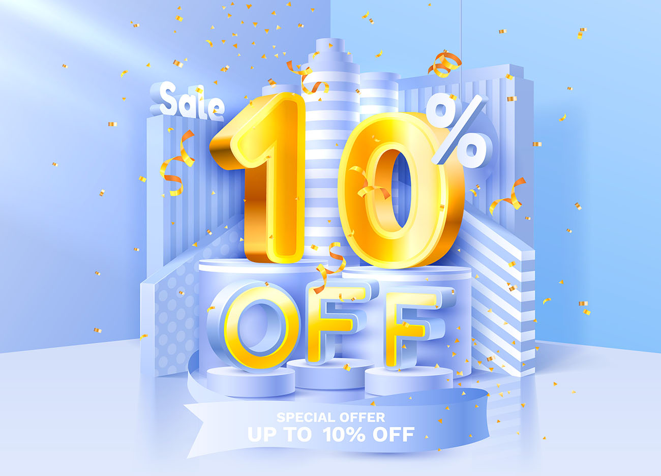 Banner hình ảnh vector 10% file EPS và AI mẫu A14