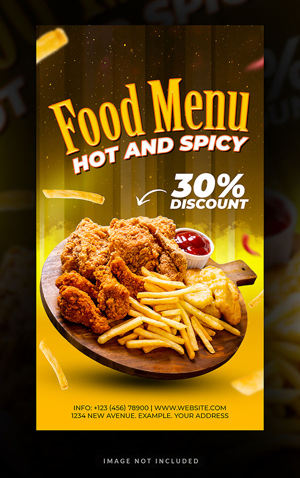 Poster quảng cáo gà rán KFC file PSD mẫu GR71