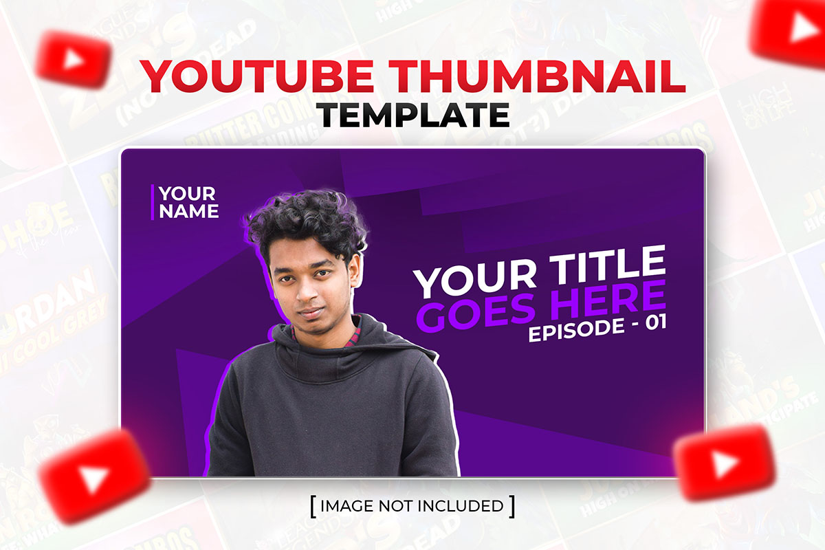 Ảnh thumb bìa kênh youtube file PSD mẫu G44