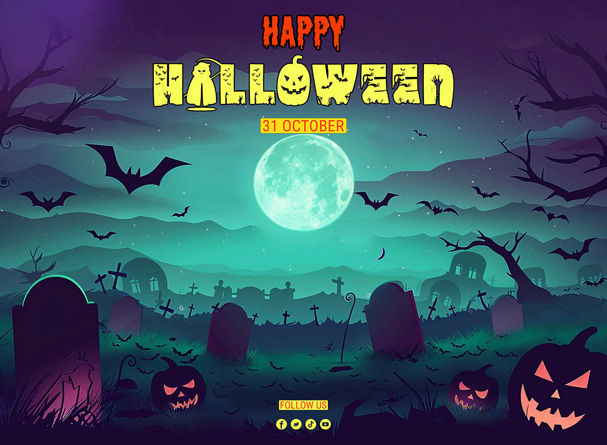 Banner lễ hội halloween file PSD - mẫu số 864