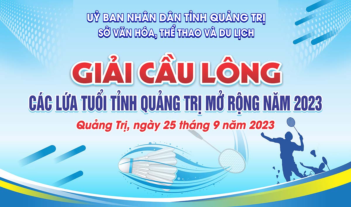 Backdrop giải cầu lông mẫu 24 file Corel