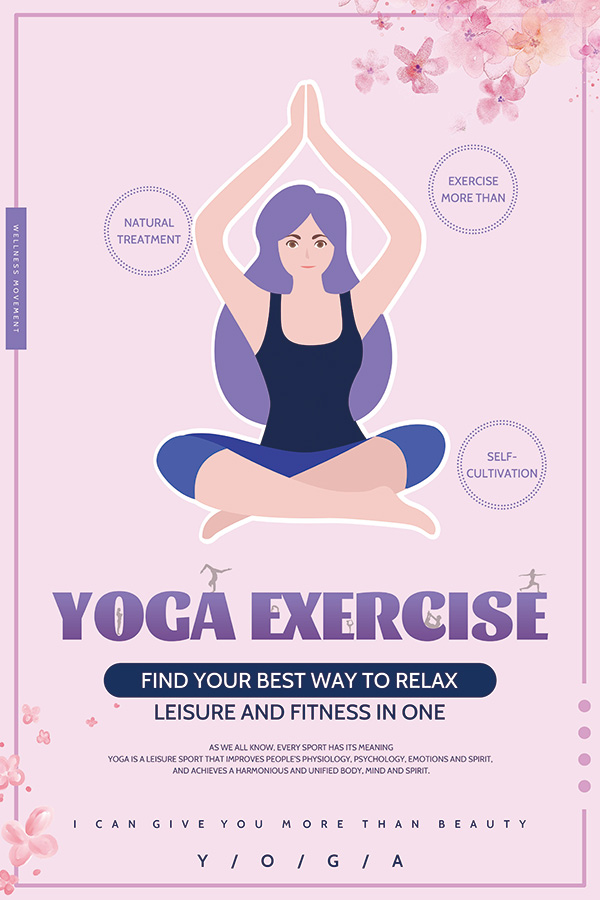 Poster quảng cáo khóa học yoga file PSD mẫu J17