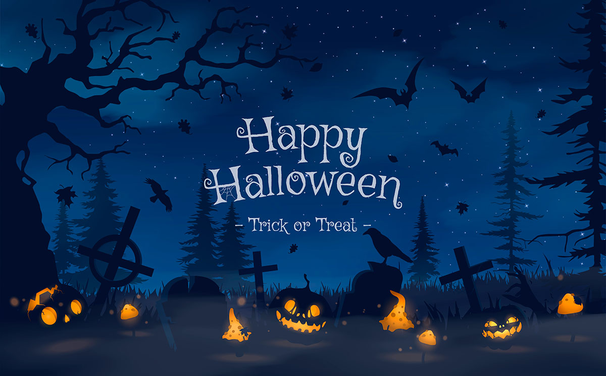 Banner lễ hội halloween kinh dị file EPS và AI mẫu MB139