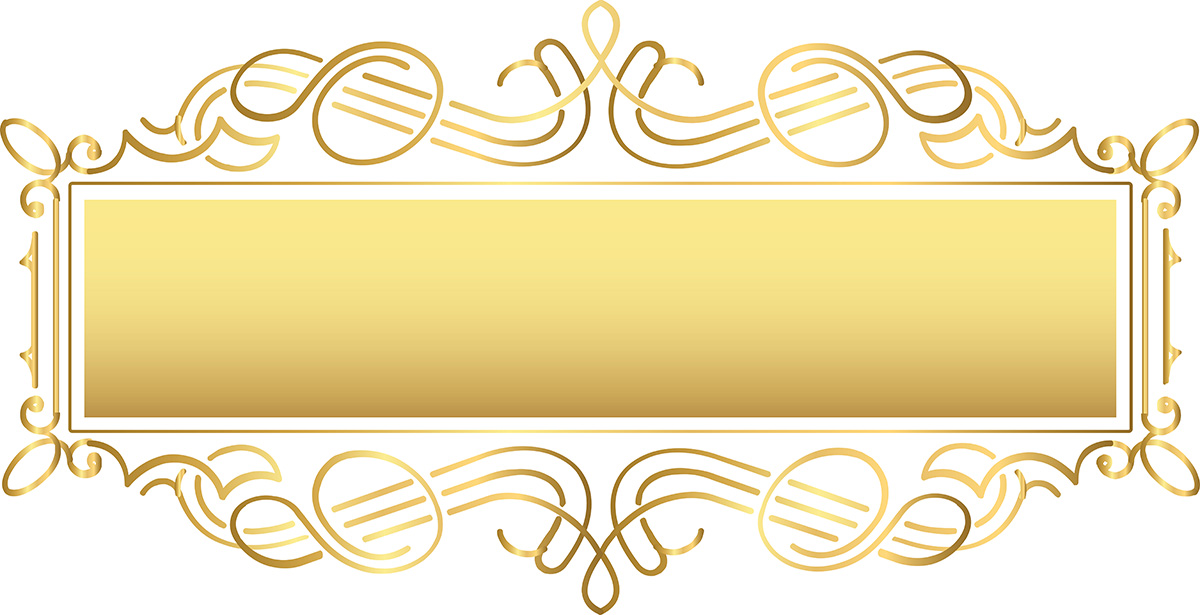 Khung hoa văn trang trí vàng gold V36 file EPS