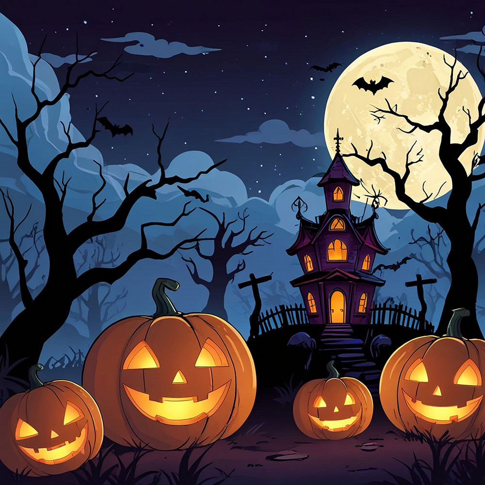 Background lễ halloween kinh dị file EPS và AI mẫu MB58