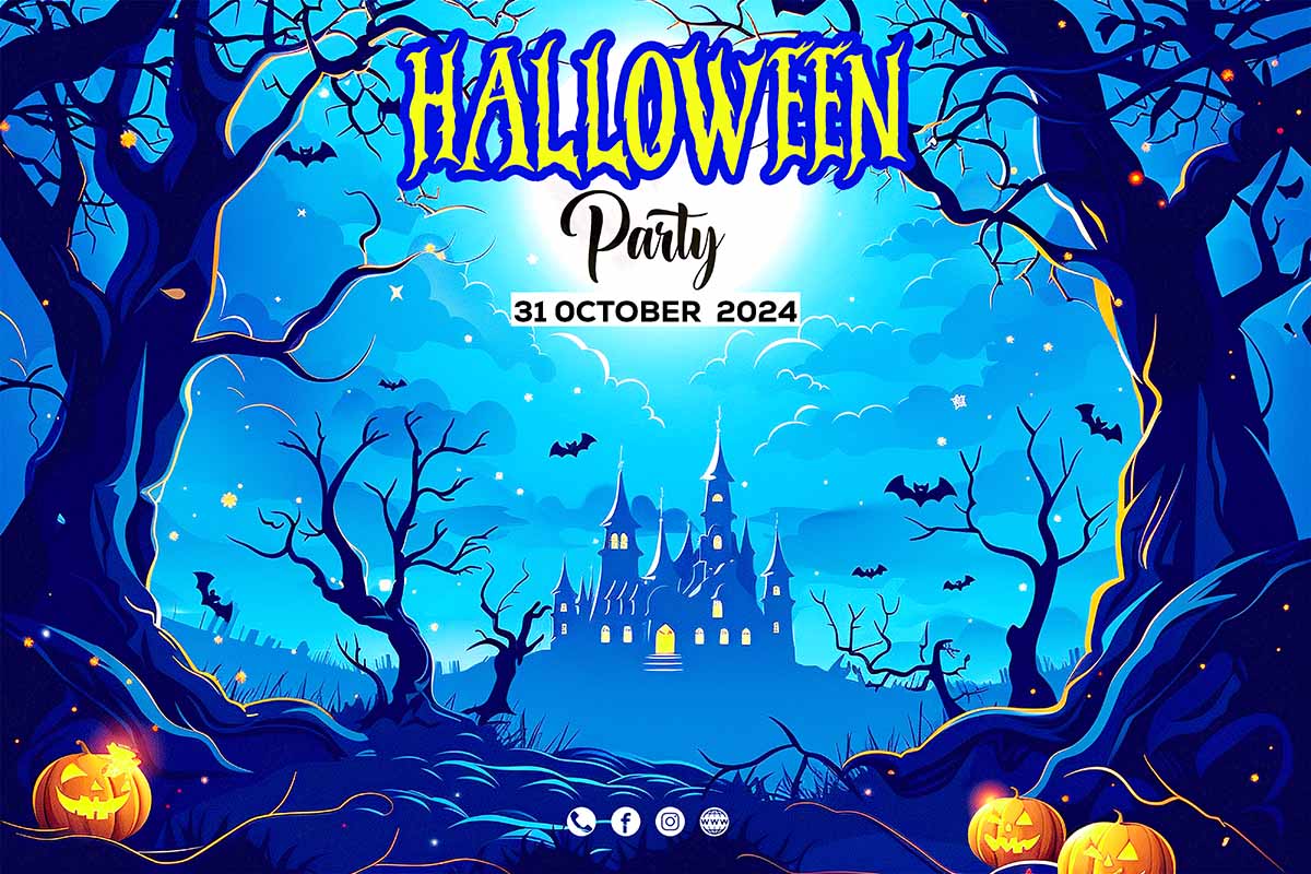 Background lễ hội halloween file PSD mẫu MB341