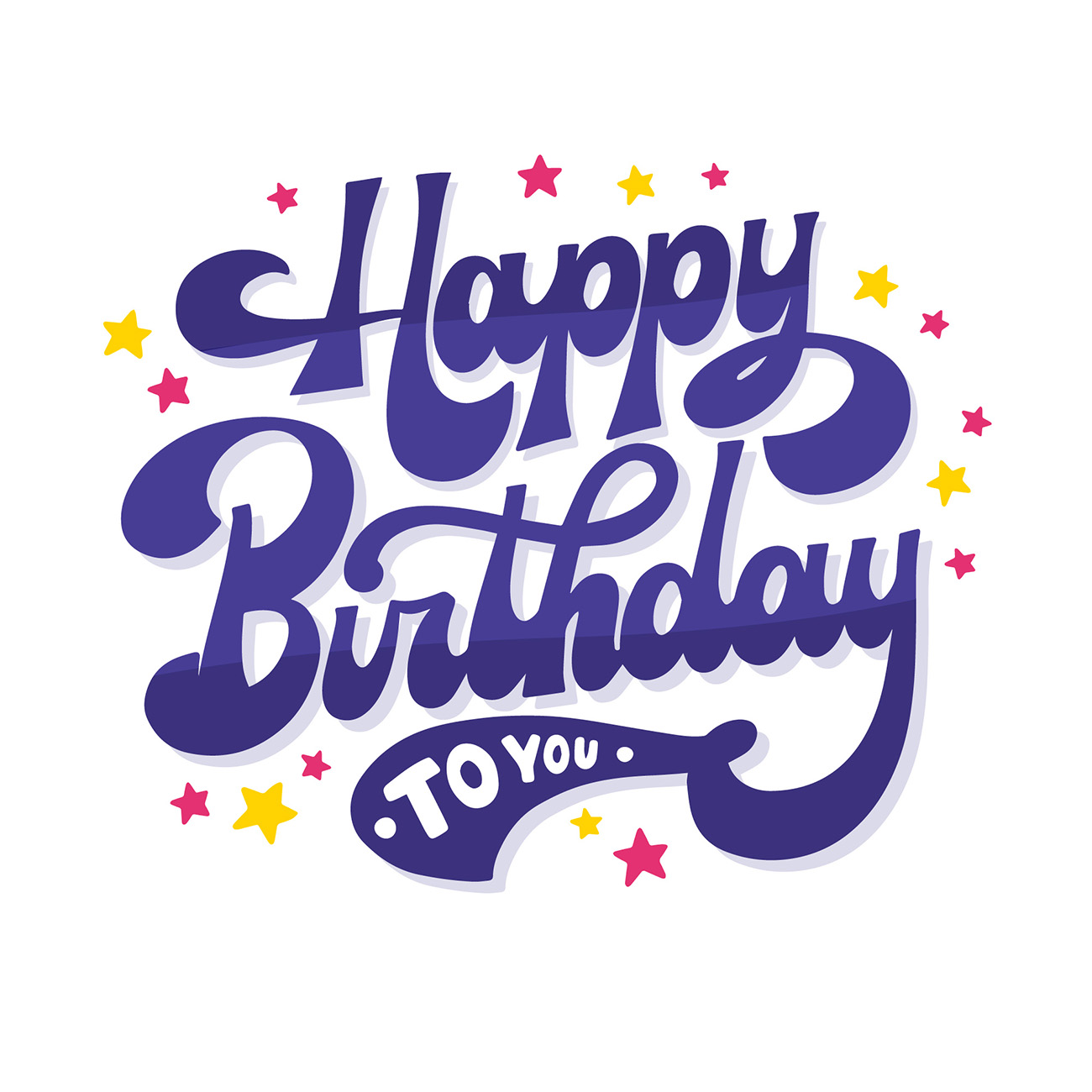 Bộ chữ typo happy birthday file EPS và AI mẫu K64