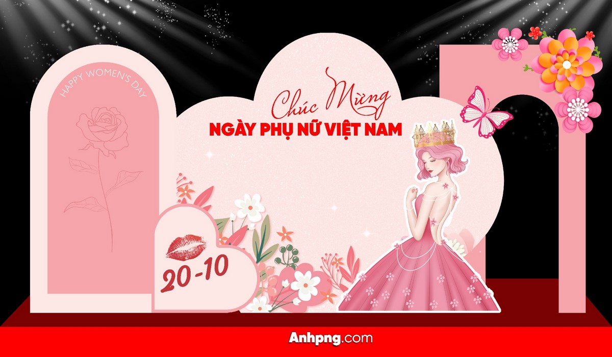 Background chúc mừng ngày phụ nữ việt nam file CDR mẫu PN269